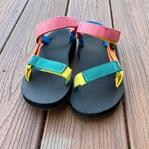 Teva Womens Size 7 Colorful Color Block Universal Sandals 1003987